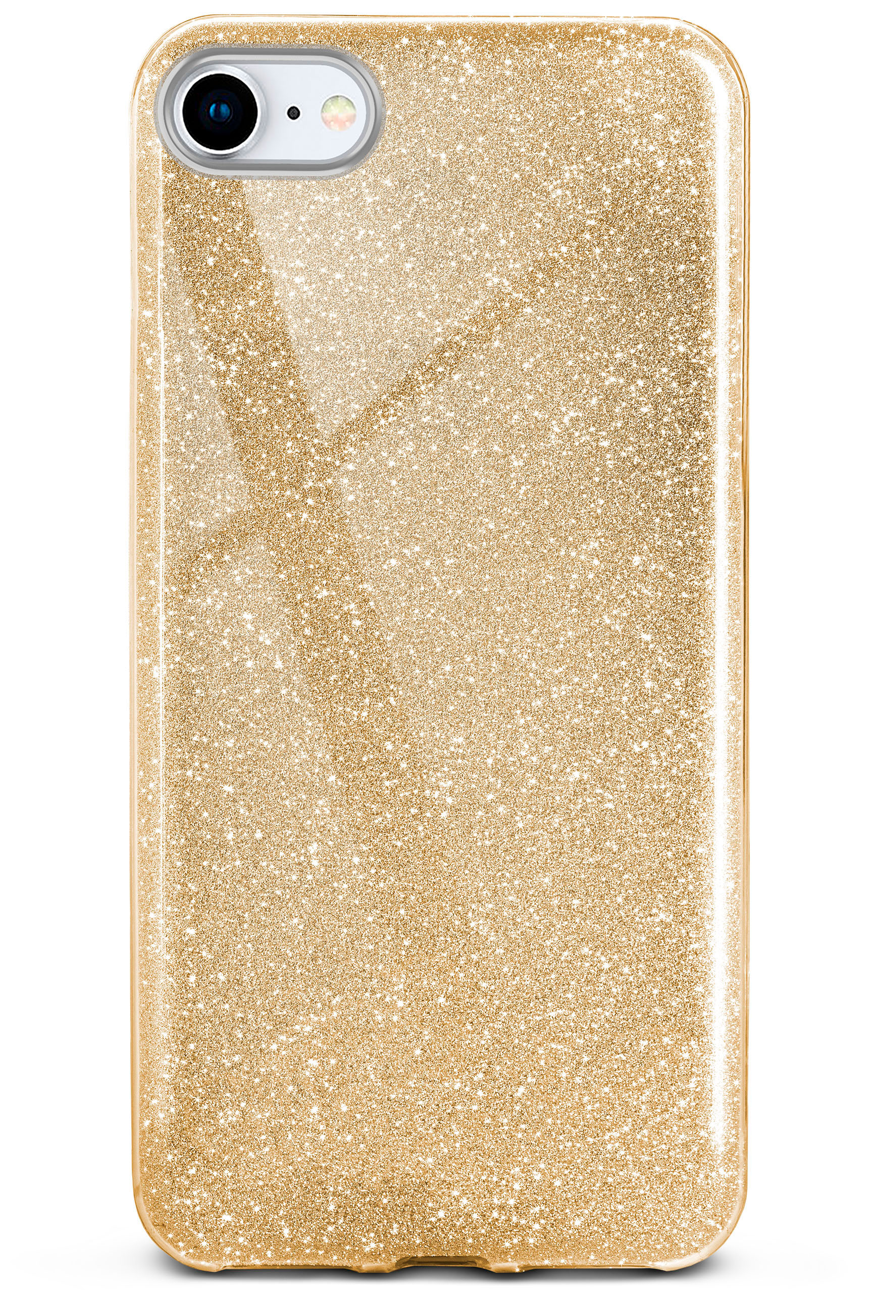 ONEFLOW Glitter Backcover, Case, 7 / Shine 8, Gold - iPhone Apple, iPhone