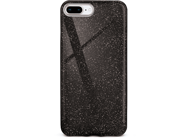 Backcover, - Black Case, iPhone / 8 ONEFLOW iPhone 7 Plus Glitter Plus, Glamour Apple,