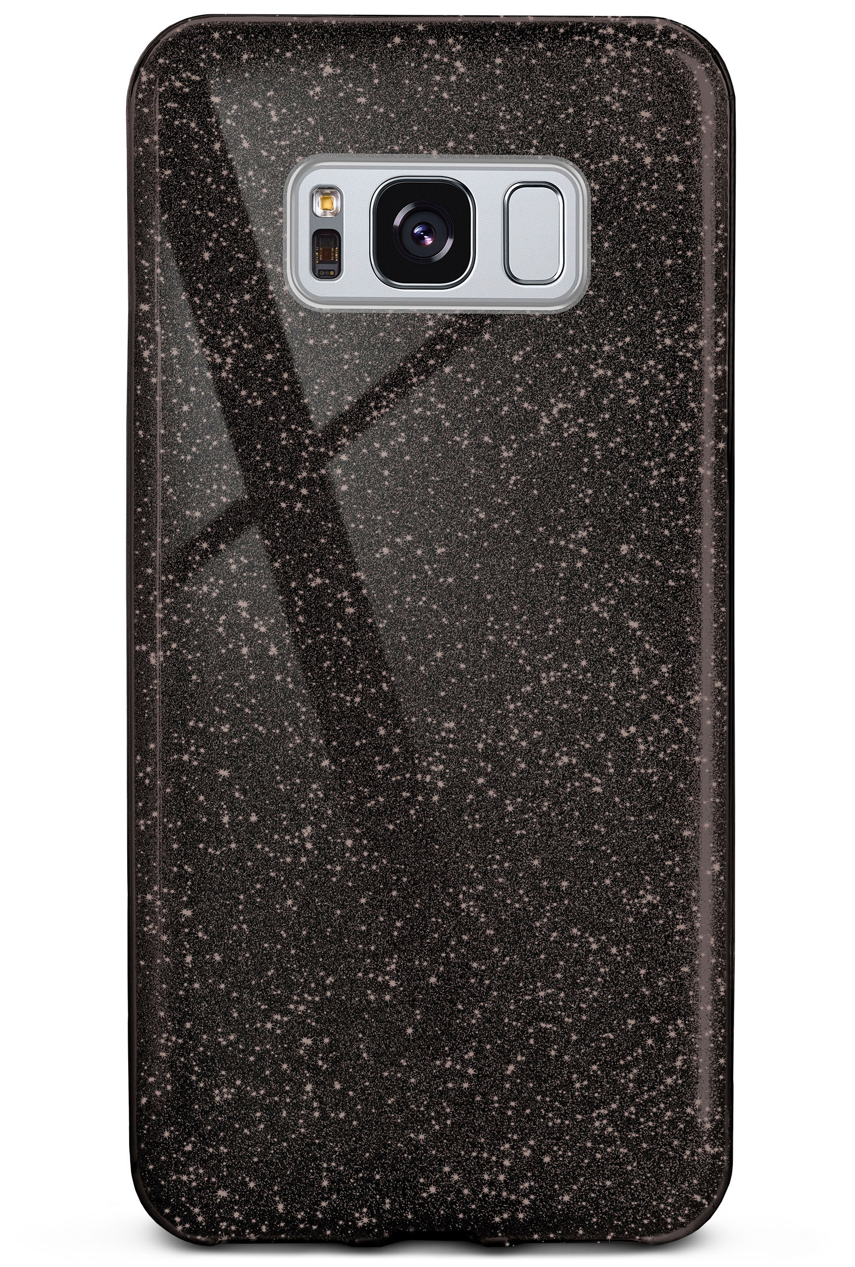 Case, - Plus, Backcover, Black Galaxy ONEFLOW Samsung, Glamour S8 Glitter