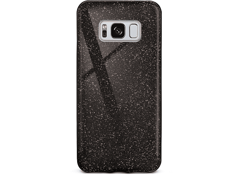 ONEFLOW Glitter Case, Backcover, Samsung, Plus, Galaxy - Glamour Black S8