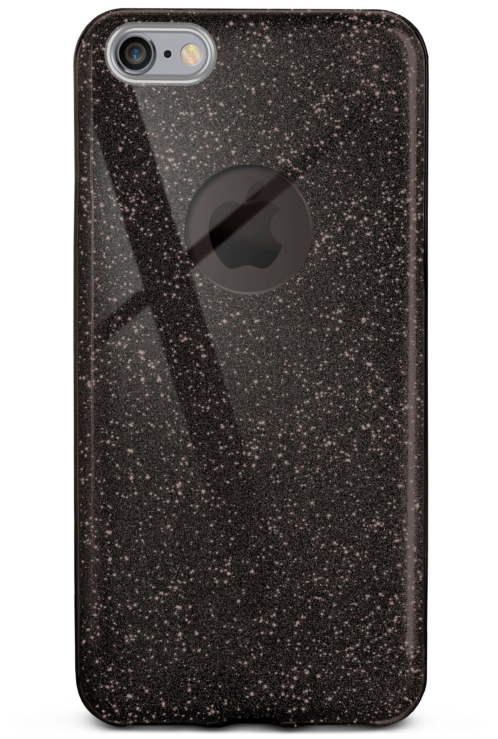 ONEFLOW Glitter Case, Backcover, Apple, Black 6, 6s Glamour / iPhone - iPhone