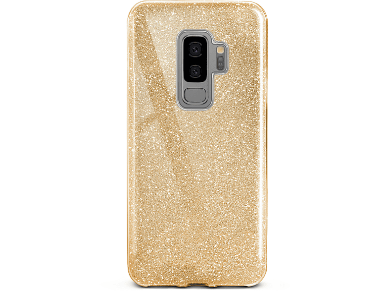 Gold Glitter Samsung, ONEFLOW Shine S9 Case, Backcover, Galaxy - Plus,
