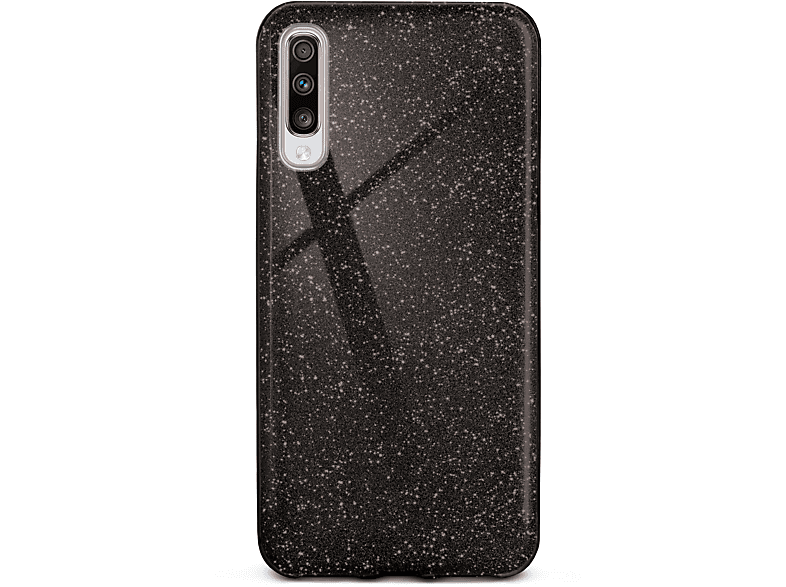 ONEFLOW Glitter Case, Backcover, Samsung, Galaxy A70, Glamour - Black