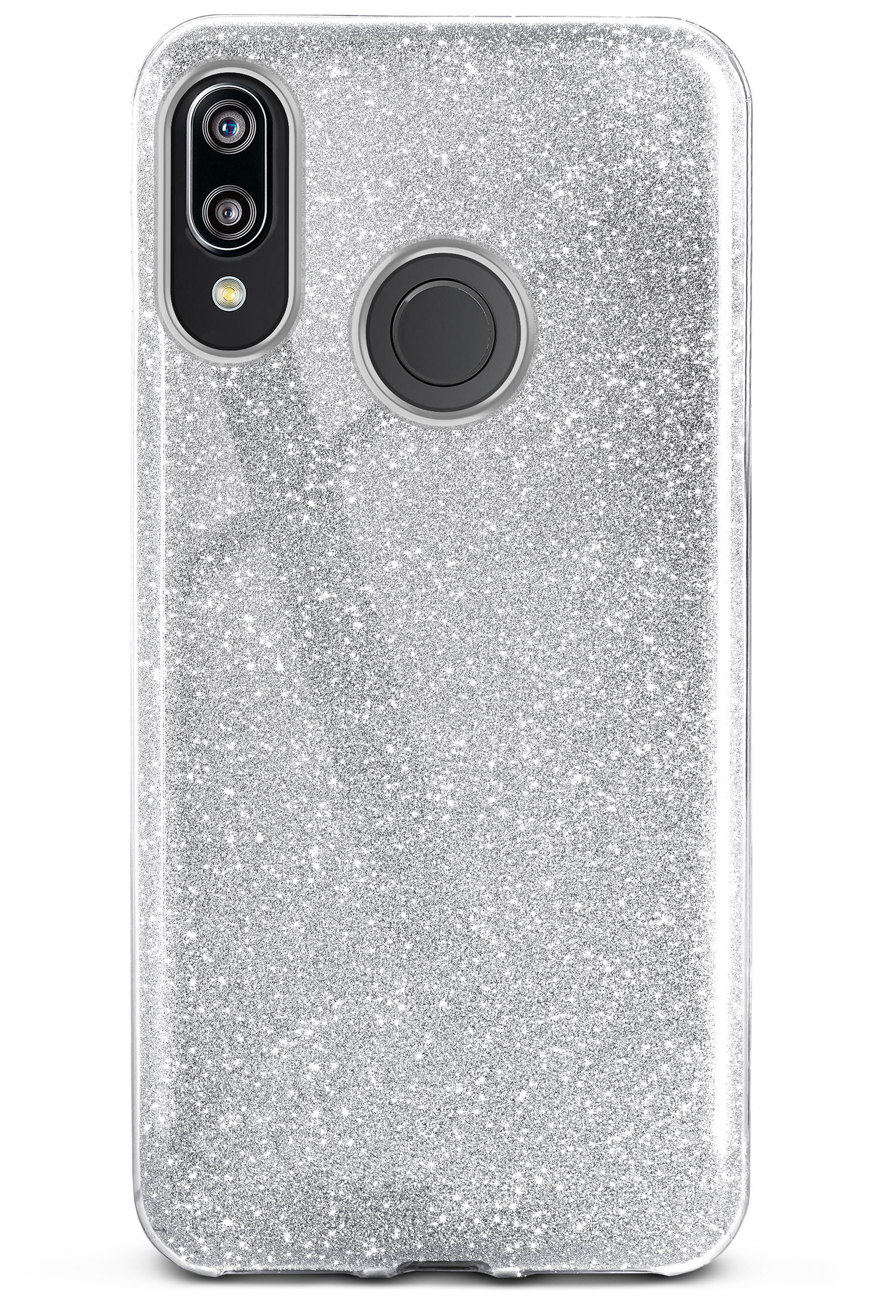 Case, ONEFLOW Lite, Glitter Silver P20 Huawei, Sparkle - Backcover,