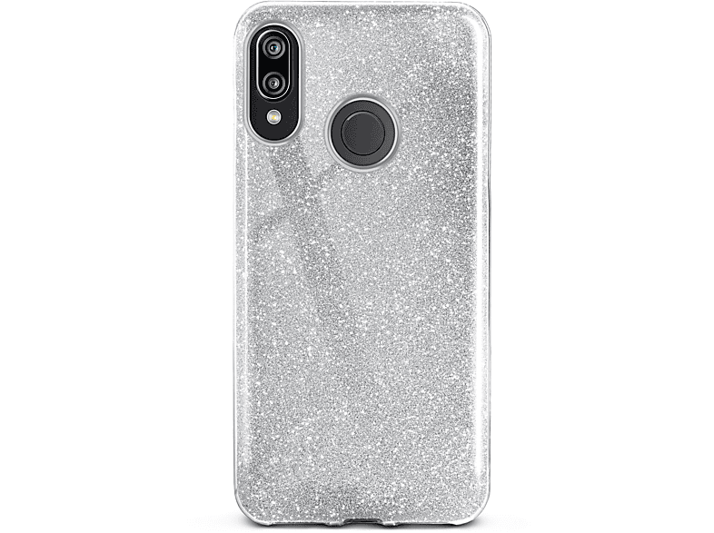 ONEFLOW Glitter Case, Backcover, Huawei, P20 Lite, Sparkle - Silver
