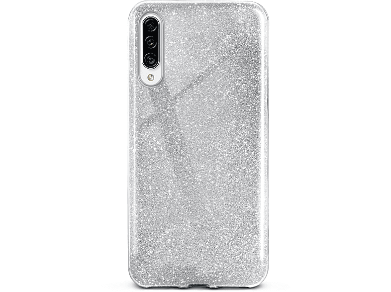 ONEFLOW Glitter Case, Backcover, Galaxy Sparkle - A30s, Silver / Samsung, A50