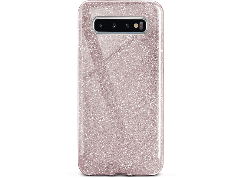 Backcover, Samsung, Rosé Galaxy Glitter ONEFLOW - Gloss Plus, S10 Case,