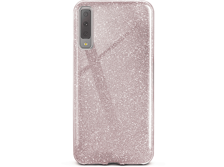 Galaxy Glitter Gloss (2018), ONEFLOW Backcover, Rosé Case, - A7 Samsung,