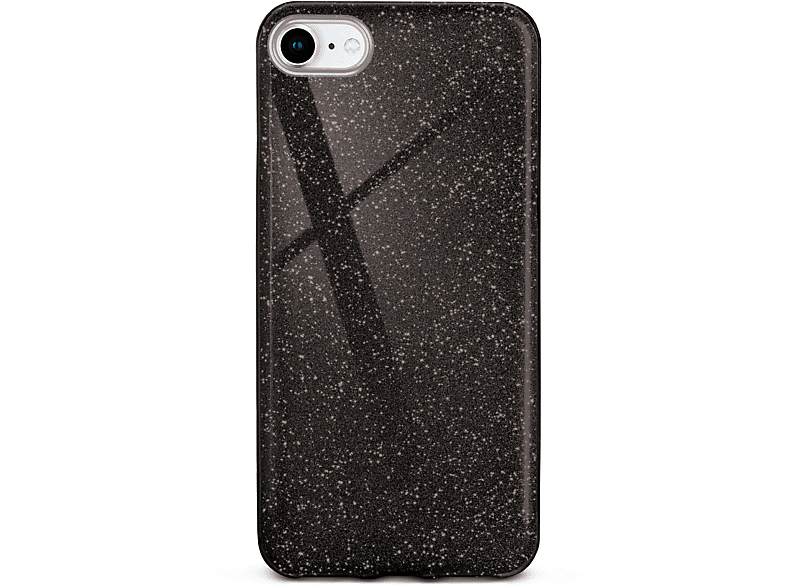 ONEFLOW Glitter Case, Backcover, Apple, iPhone SE (2020), Glamour - Black