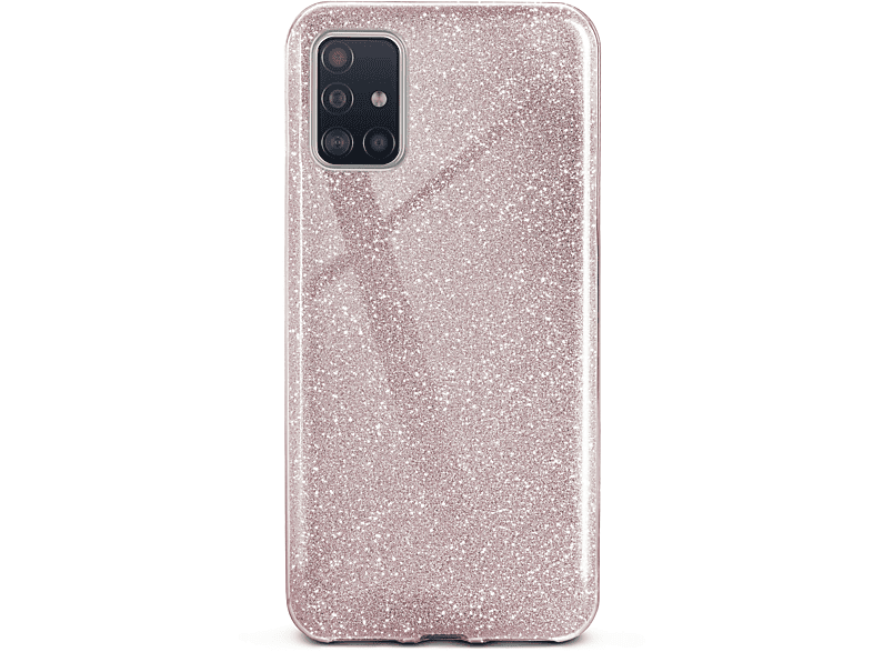 Glitter Case, - Rosé ONEFLOW Gloss Backcover, Samsung, A71, Galaxy