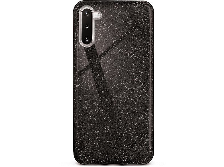 Backcover, - Glitter Case, Samsung, Note Glamour Galaxy 10, Black ONEFLOW