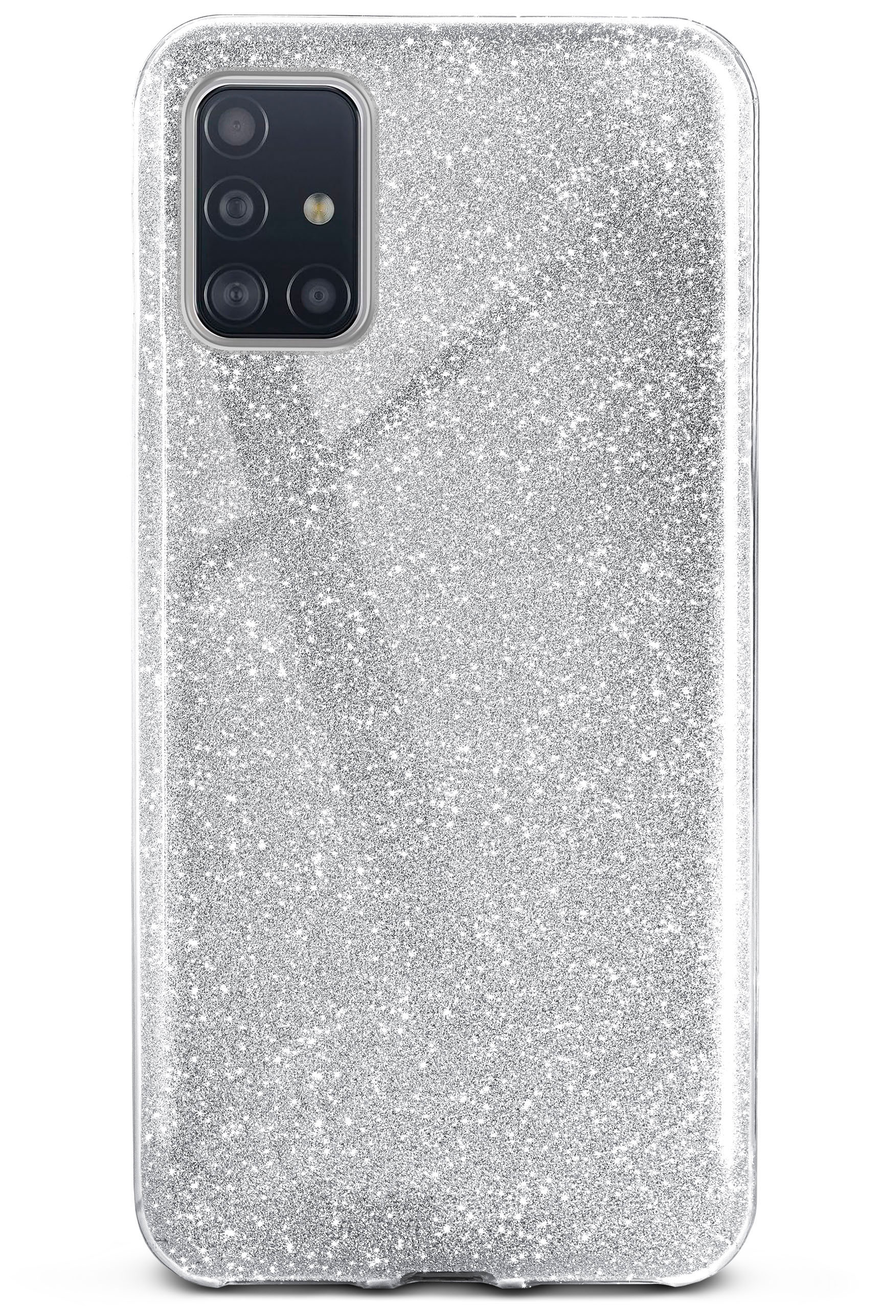 Sparkle - Silver Galaxy ONEFLOW Samsung, A71, Glitter Backcover, Case,