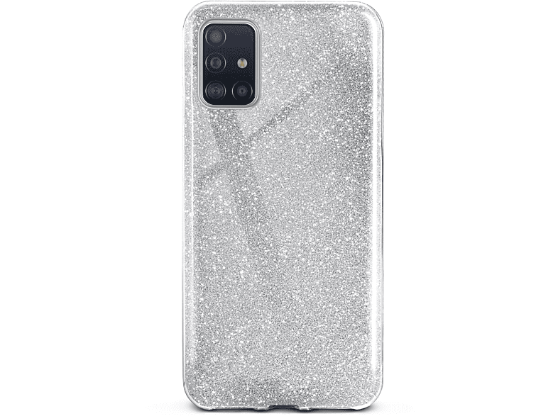 ONEFLOW Glitter Case, Backcover, Samsung, Galaxy A71, Sparkle - Silver