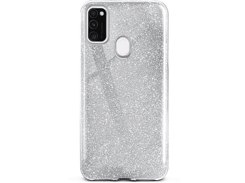 Sparkle Galaxy M30s, - Samsung, Silver ONEFLOW Case, Backcover, Glitter