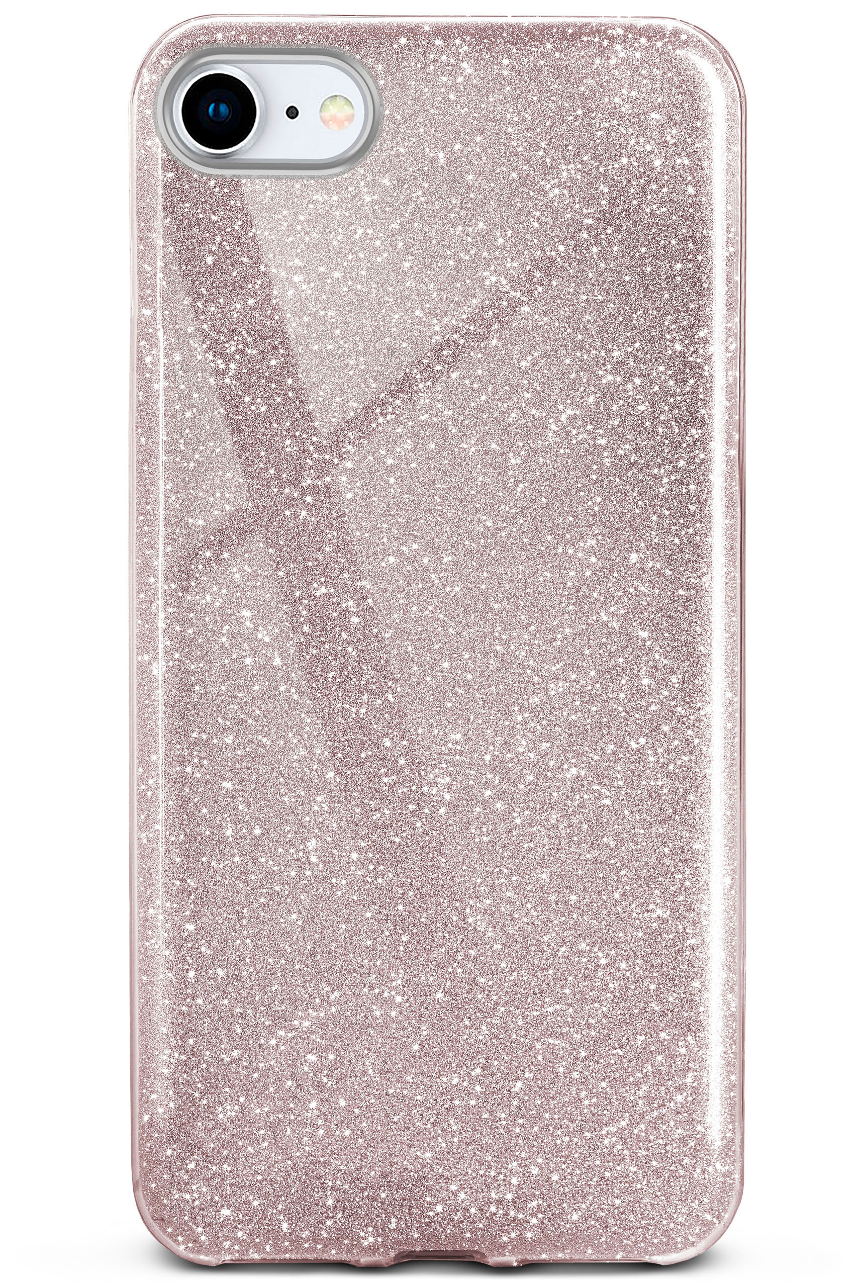 ONEFLOW Glitter Case, Backcover, (2020), Gloss Apple, Rosé iPhone - SE