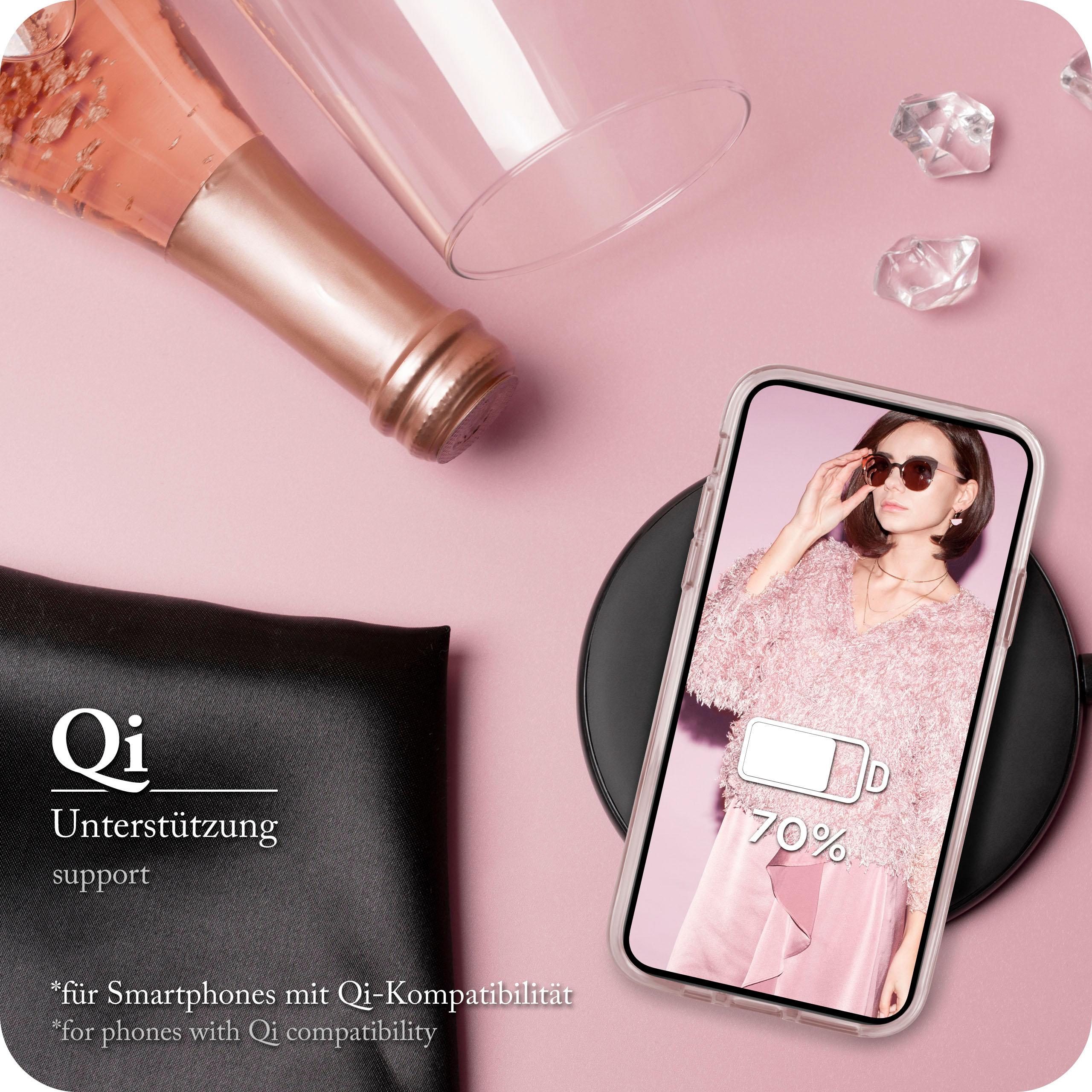 ONEFLOW Glitter Case, Backcover, Apple, SE Rosé (2020), iPhone - Gloss