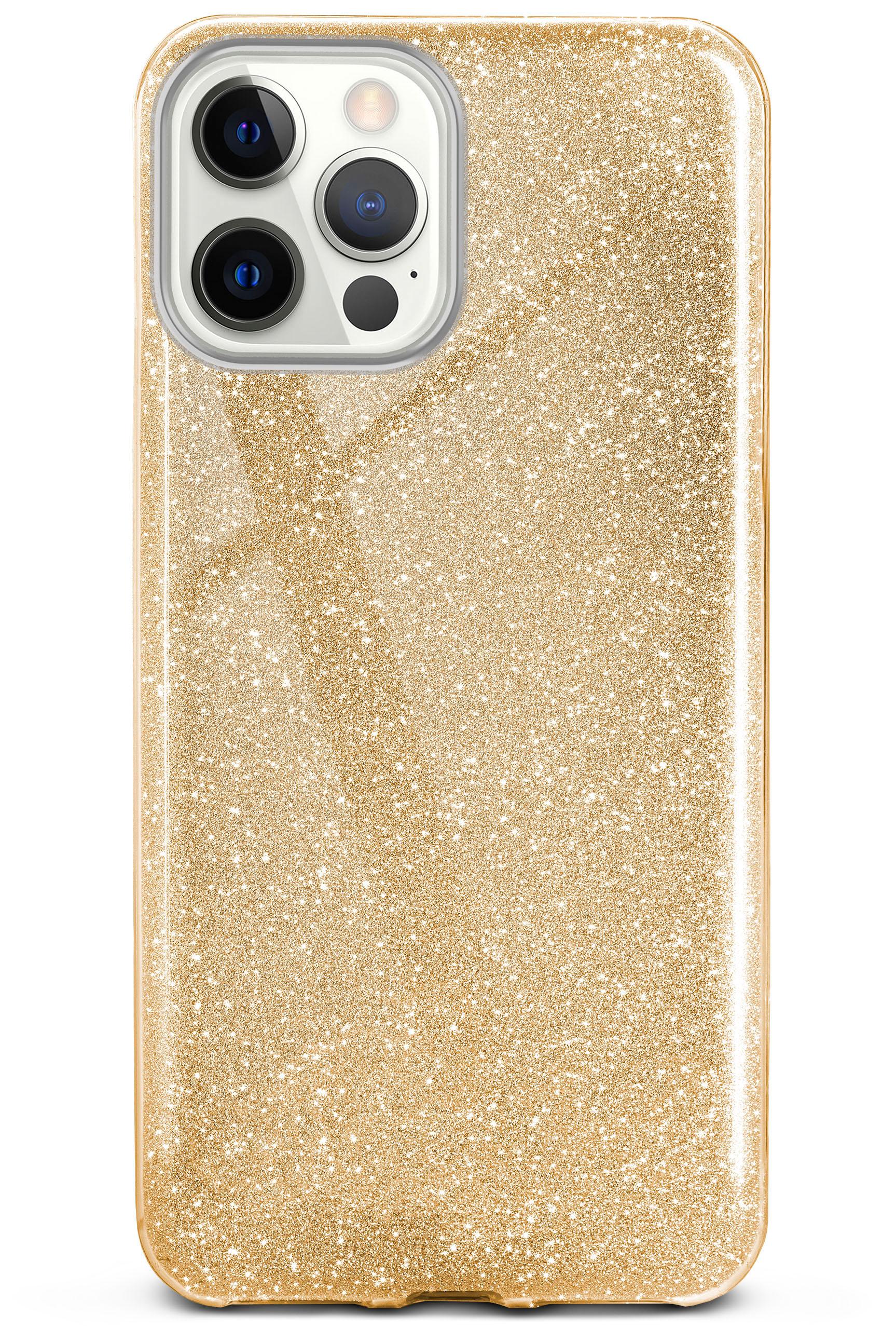ONEFLOW Glitter Case, - 12 iPhone Shine Backcover, Pro Apple, Max, Gold