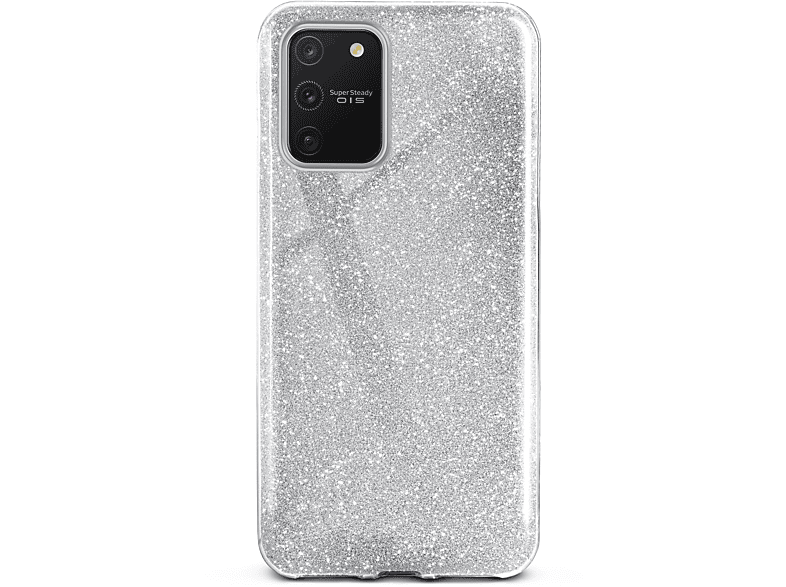 Silver Lite, Case, S10 Samsung, Backcover, ONEFLOW Galaxy Glitter Sparkle -