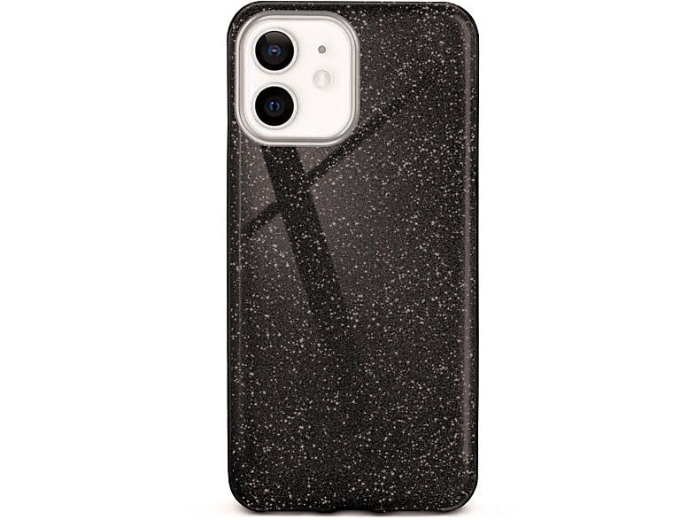 Black - Glitter ONEFLOW Backcover, Apple, Glamour Case, iPhone mini, 12