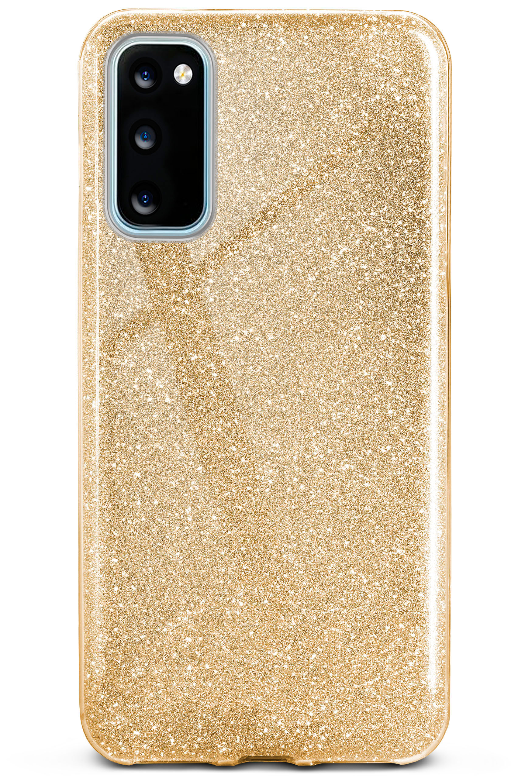ONEFLOW Glitter Gold Case, S20 Shine Samsung, Galaxy - 5G, / Backcover, S20