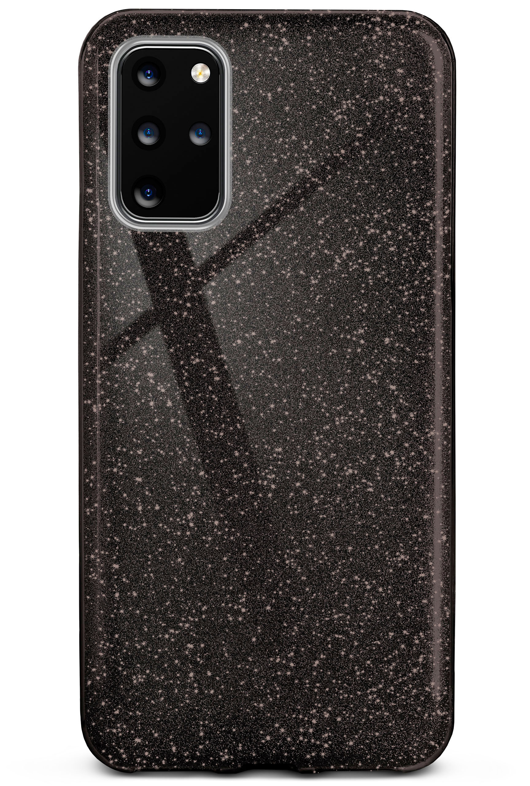 ONEFLOW Glitter Plus 5G, S20 / Glamour Backcover, Black Case, Samsung, - Galaxy