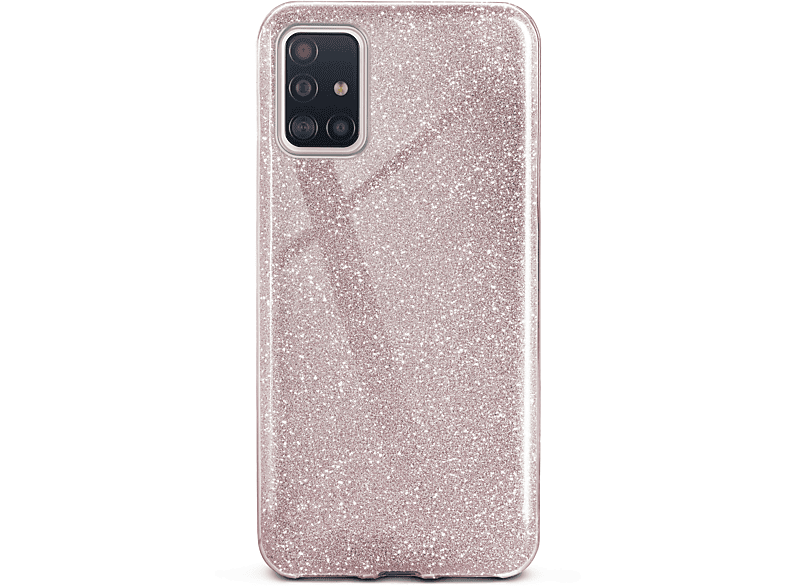 Case, A51, Backcover, Glitter - Gloss Galaxy Samsung, ONEFLOW Rosé
