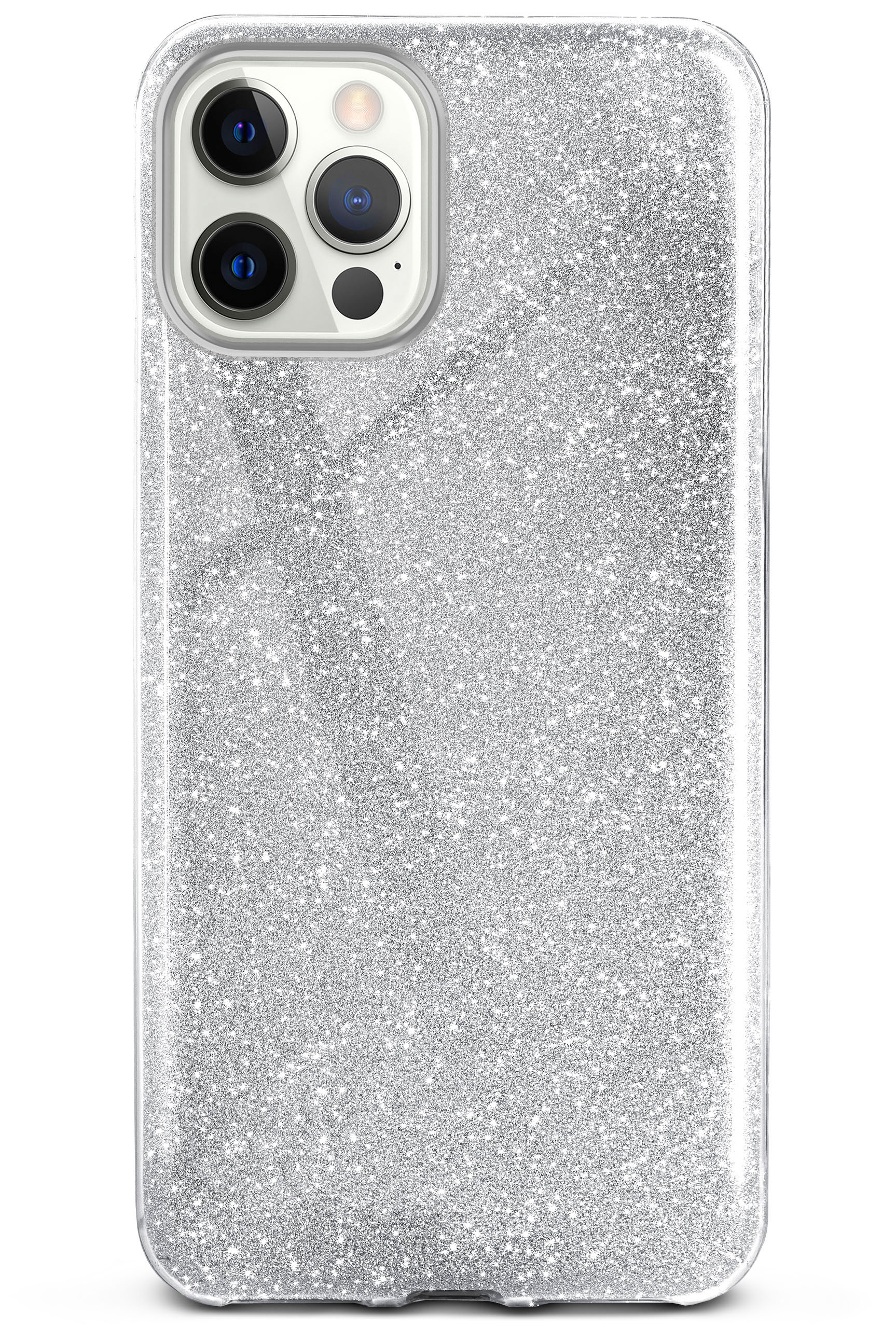 ONEFLOW Glitter Case, Silver 12 Apple, / Backcover, 12 Sparkle - Pro, iPhone