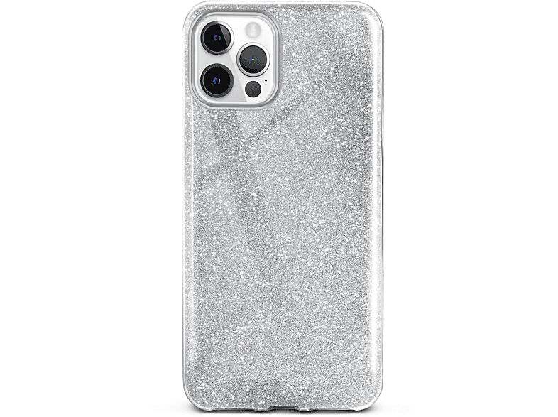 ONEFLOW Glitter Case, Silver 12 Apple, / Backcover, 12 Sparkle - Pro, iPhone