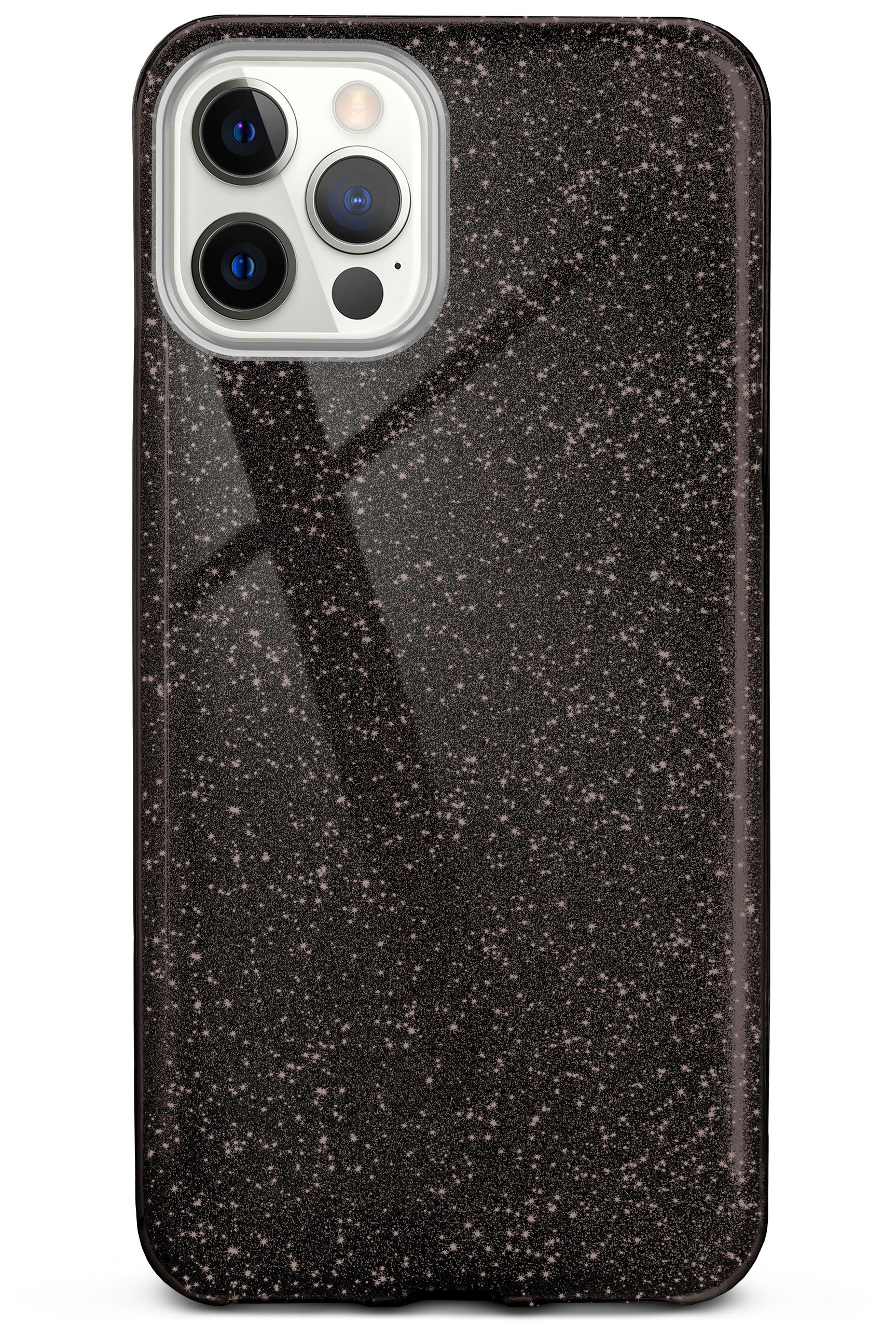Glamour Apple, Glitter Backcover, ONEFLOW Black Pro, 12 / Case, - iPhone 12