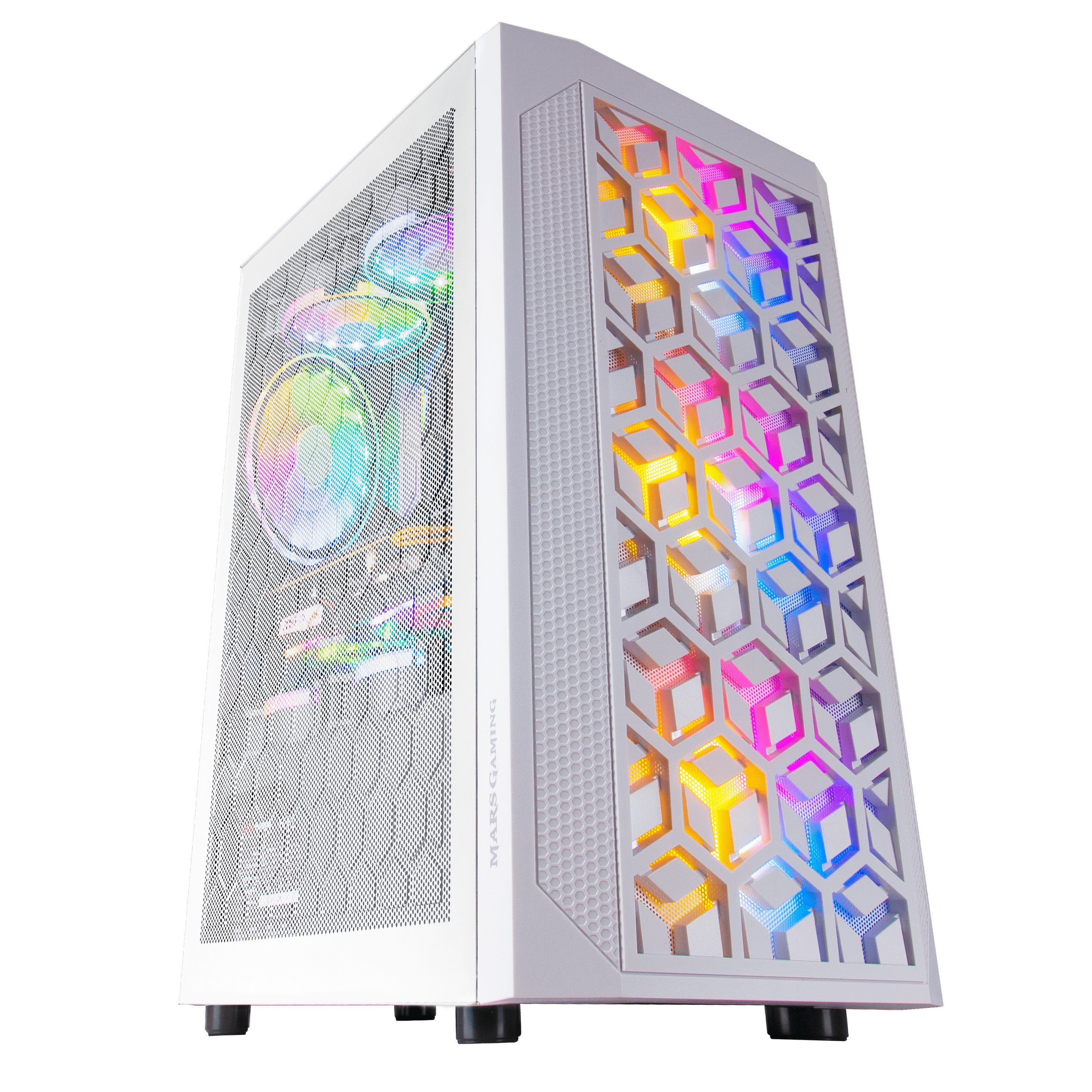 Caja PC Gaming - MCMESHW MARS GAMING, Blanco