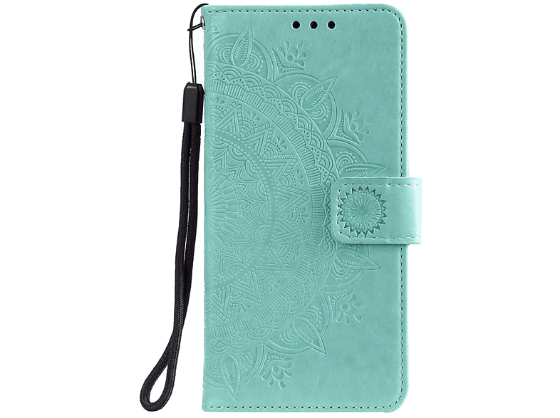 Muster, FE, Klapphülle Grün Samsung, COVERKINGZ Mandala Bookcover, S21 mit Galaxy