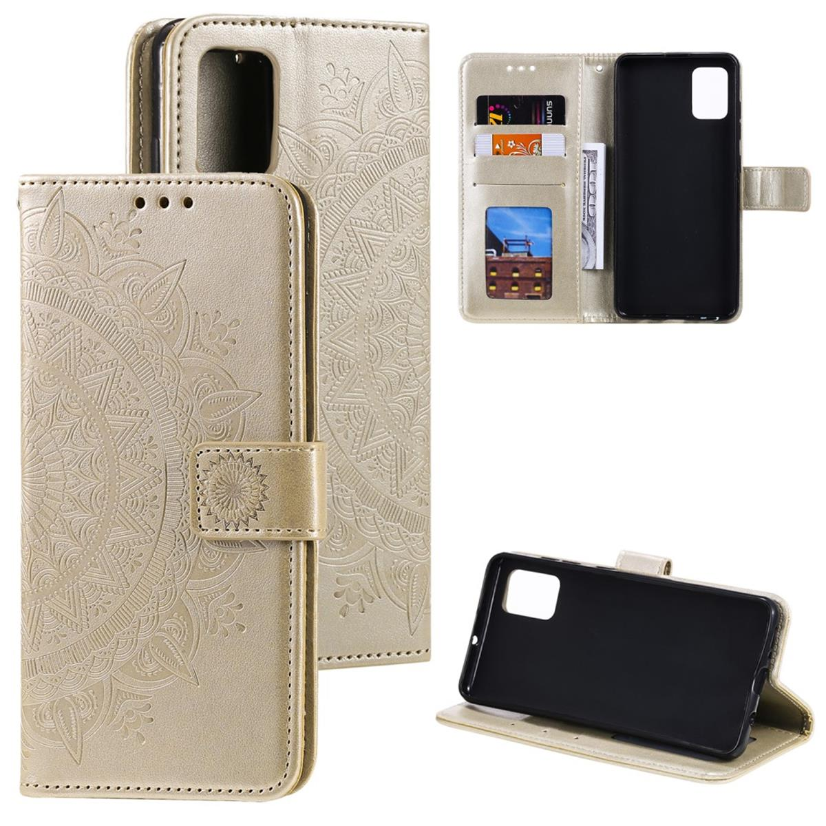 Samsung, COVERKINGZ mit Muster, Klapphülle Note20, Bookcover, Galaxy Mandala Gold