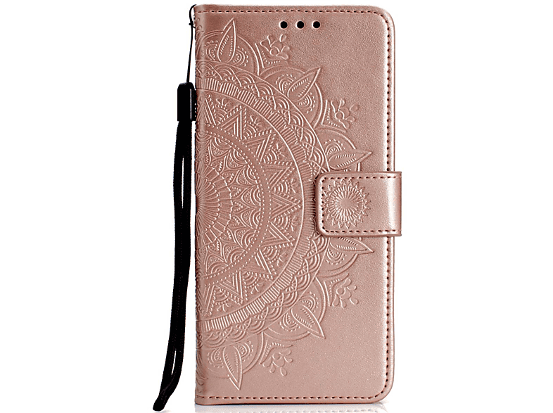 Xiaomi, Bookcover, Klapphülle Muster, Mandala Roségold mit Redmi COVERKINGZ 9A,