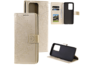 COVERKINGZ Klapphülle mit Mandala Muster, Bookcover, Samsung, Galaxy Note20 Ultra, Gold