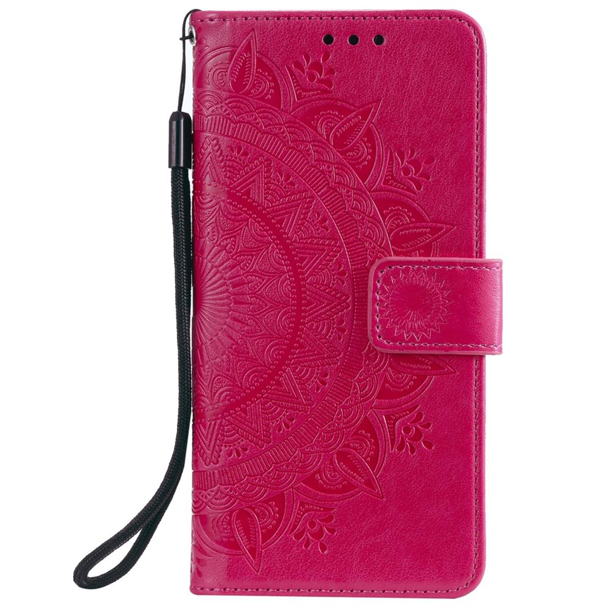 Samsung, Galaxy Muster, COVERKINGZ Pink S21 Mandala Klapphülle FE, mit Bookcover,