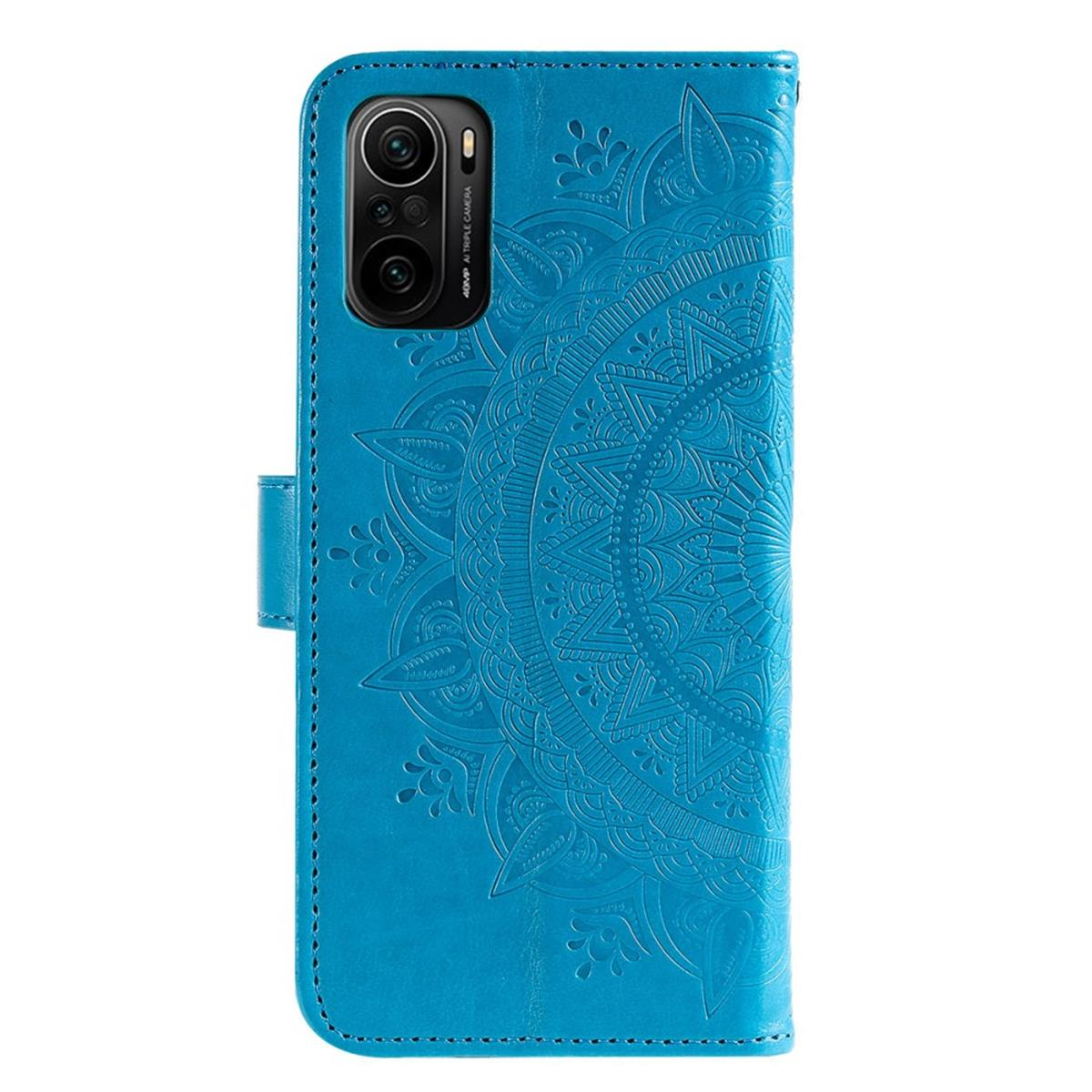 Xiaomi, Mandala Bookcover, mit F3, 11i/Poco Mi Klapphülle COVERKINGZ Blau Muster,