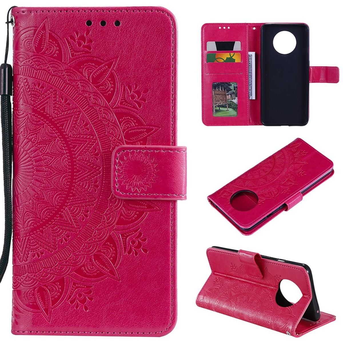 Mandala COVERKINGZ Klapphülle Pink Redmi Note Bookcover, mit 9T, Xiaomi, Muster,