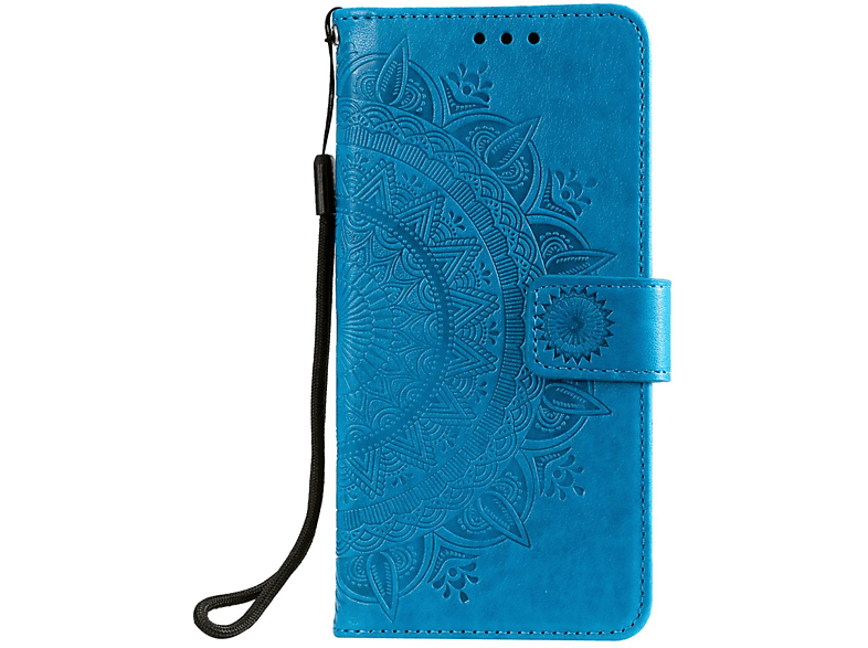 X10/X20, COVERKINGZ Nokia, Muster, Klapphülle Bookcover, Mandala Blau mit