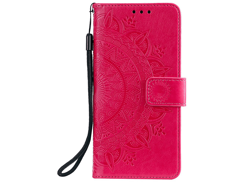 COVERKINGZ Bookcover, X10/X20, Muster, Nokia, Klapphülle mit Pink Mandala