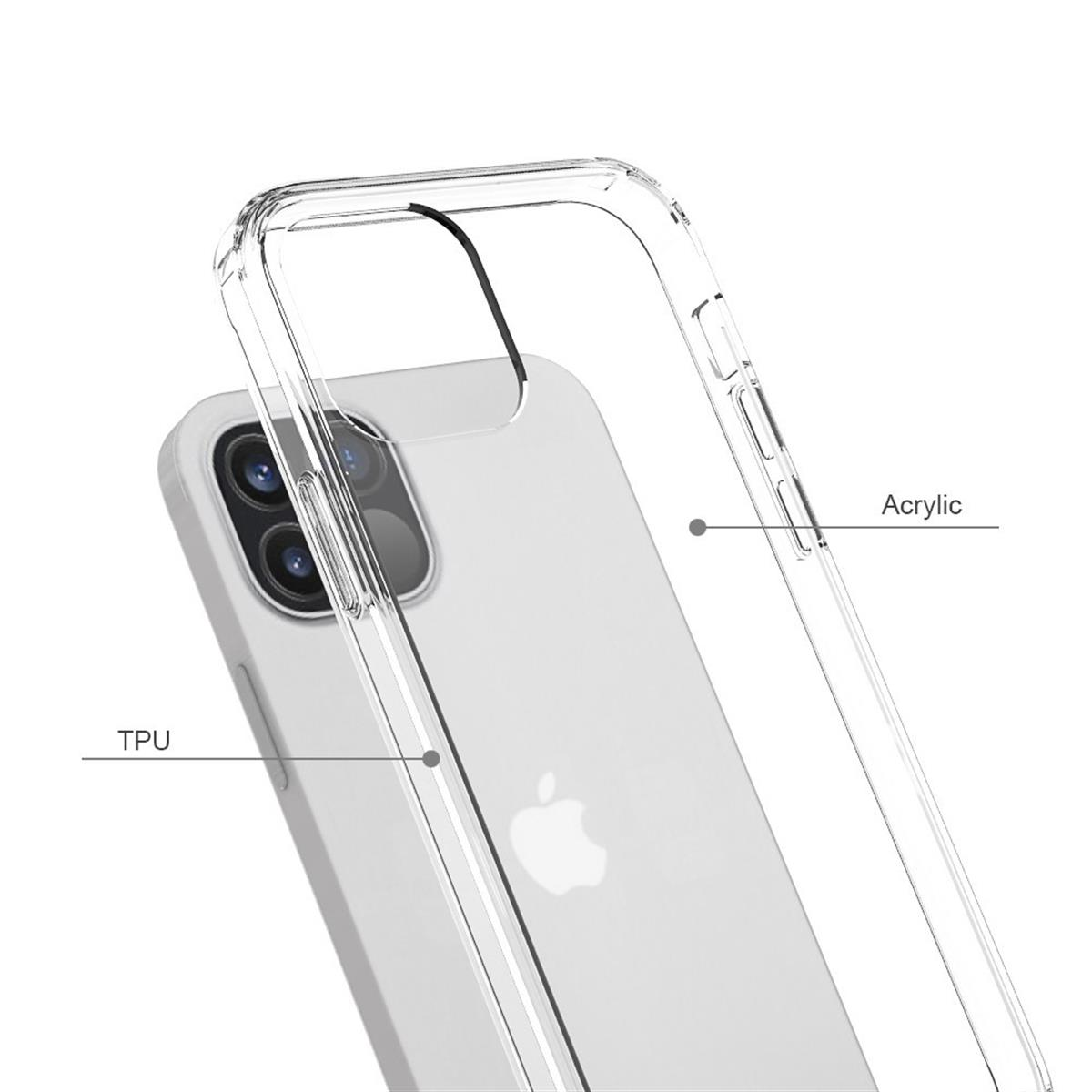 Kameraschutz, / COVERKINGZ Handycase iPhone Apple, Transparent Backcover, mit Pro, iPhone Display- und 12 12
