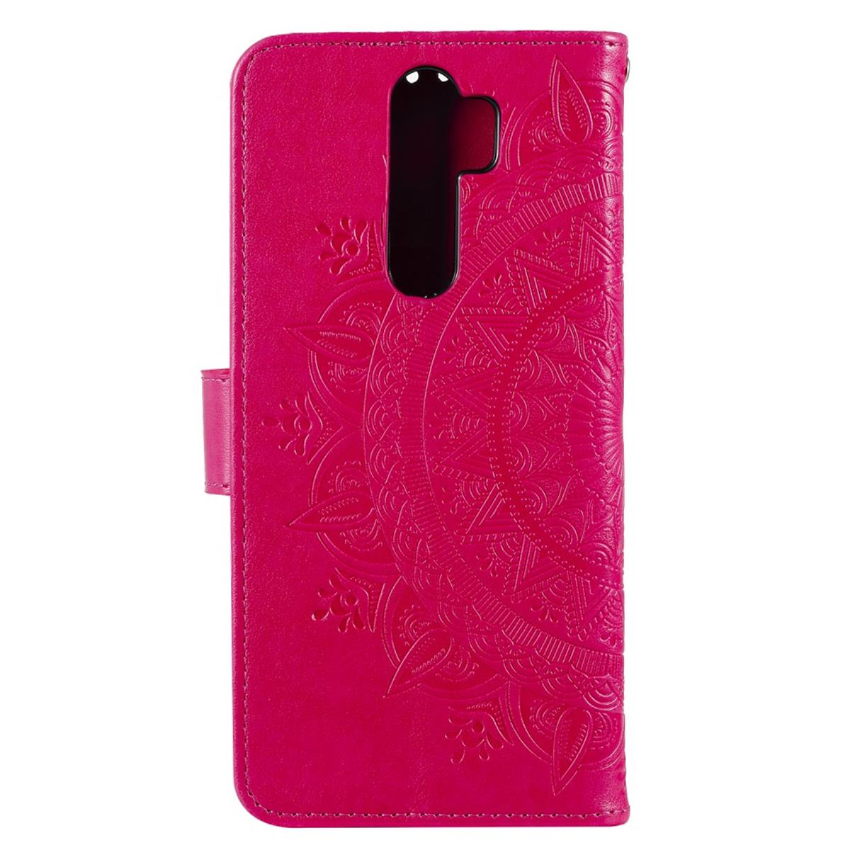 mit OnePlus, Mandala 8 COVERKINGZ Klapphülle Pink Muster, Bookcover, Pro,