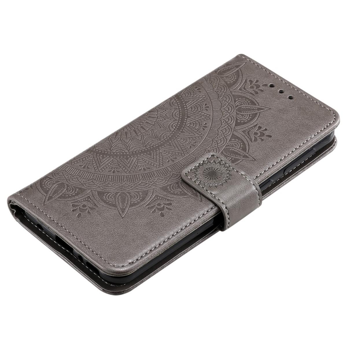 Smart Klapphülle Huawei, Bookcover, Muster, Grau Mandala 2020, P mit COVERKINGZ