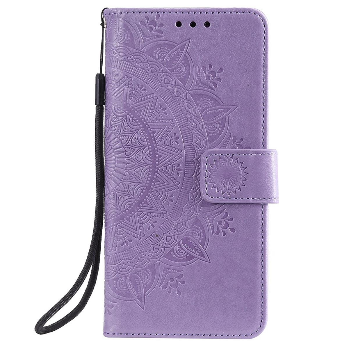 COVERKINGZ Klapphülle mit Mandala Muster, Xiaomi, / Lila Bookcover, 10 Prime, 10 Redmi Redmi