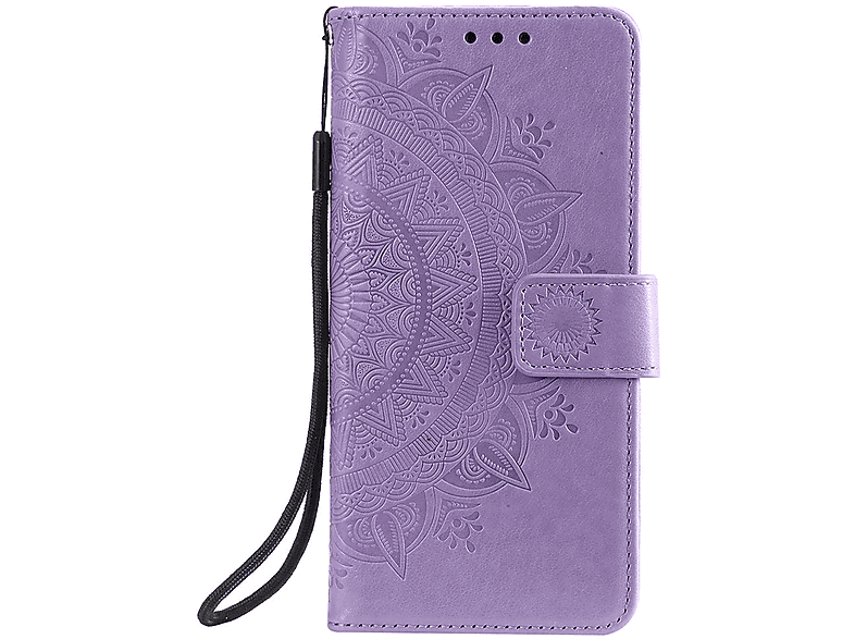 COVERKINGZ Klapphülle mit Mandala Muster, Bookcover, Xiaomi, Redmi 10 / Redmi 10 Prime, Lila