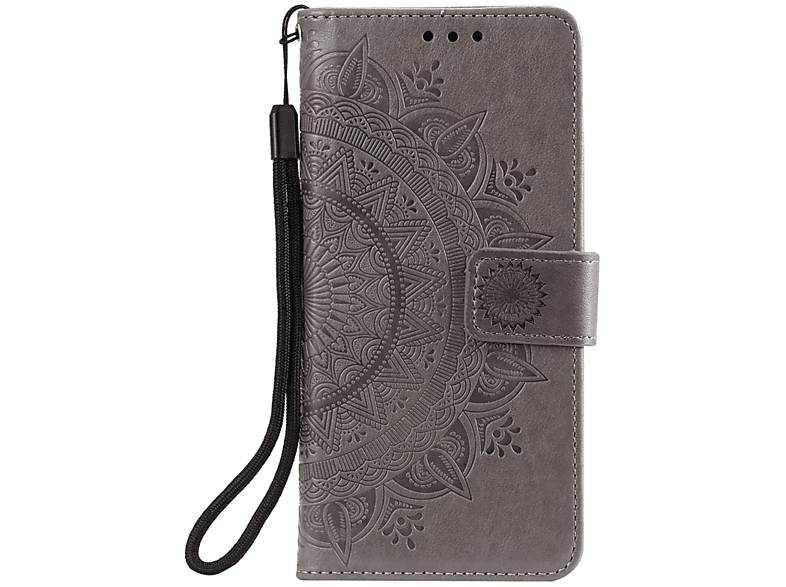 Muster, mit Xiaomi, Grau COVERKINGZ Mandala Bookcover, Klapphülle Mi 11i/Poco F3,