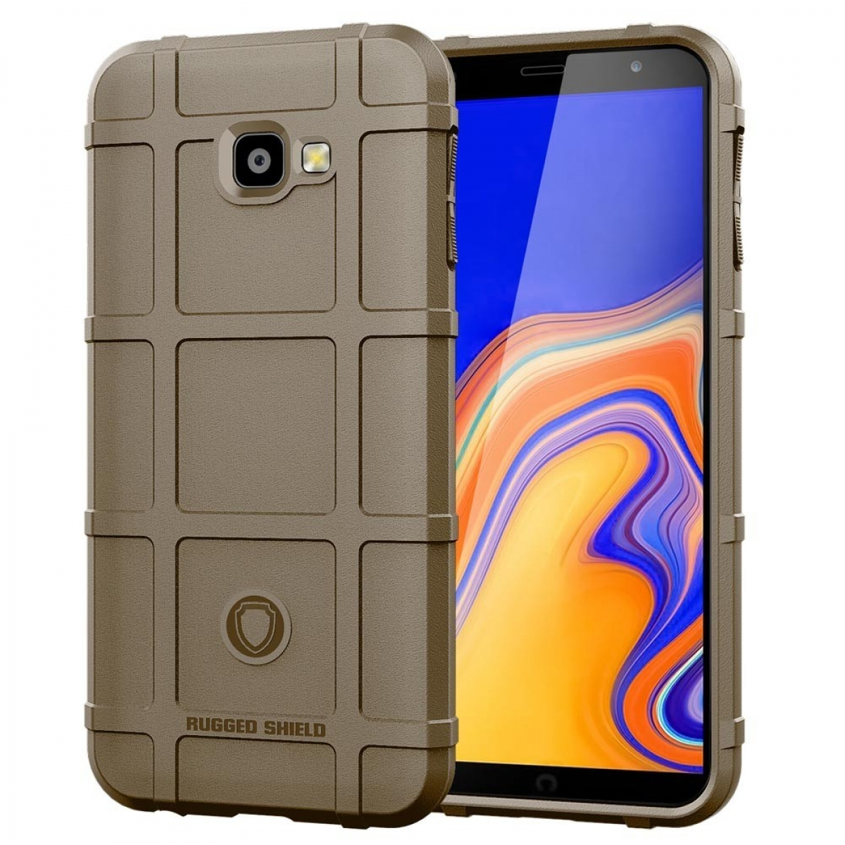 Backcover, Braun, Braun Samsung, J4 Rugged Plus - CASEONLINE Galaxy (2018),