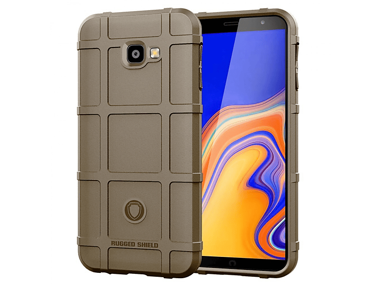 CASEONLINE Rugged - Braun, Backcover, Samsung, Galaxy J4 Plus (2018), Braun