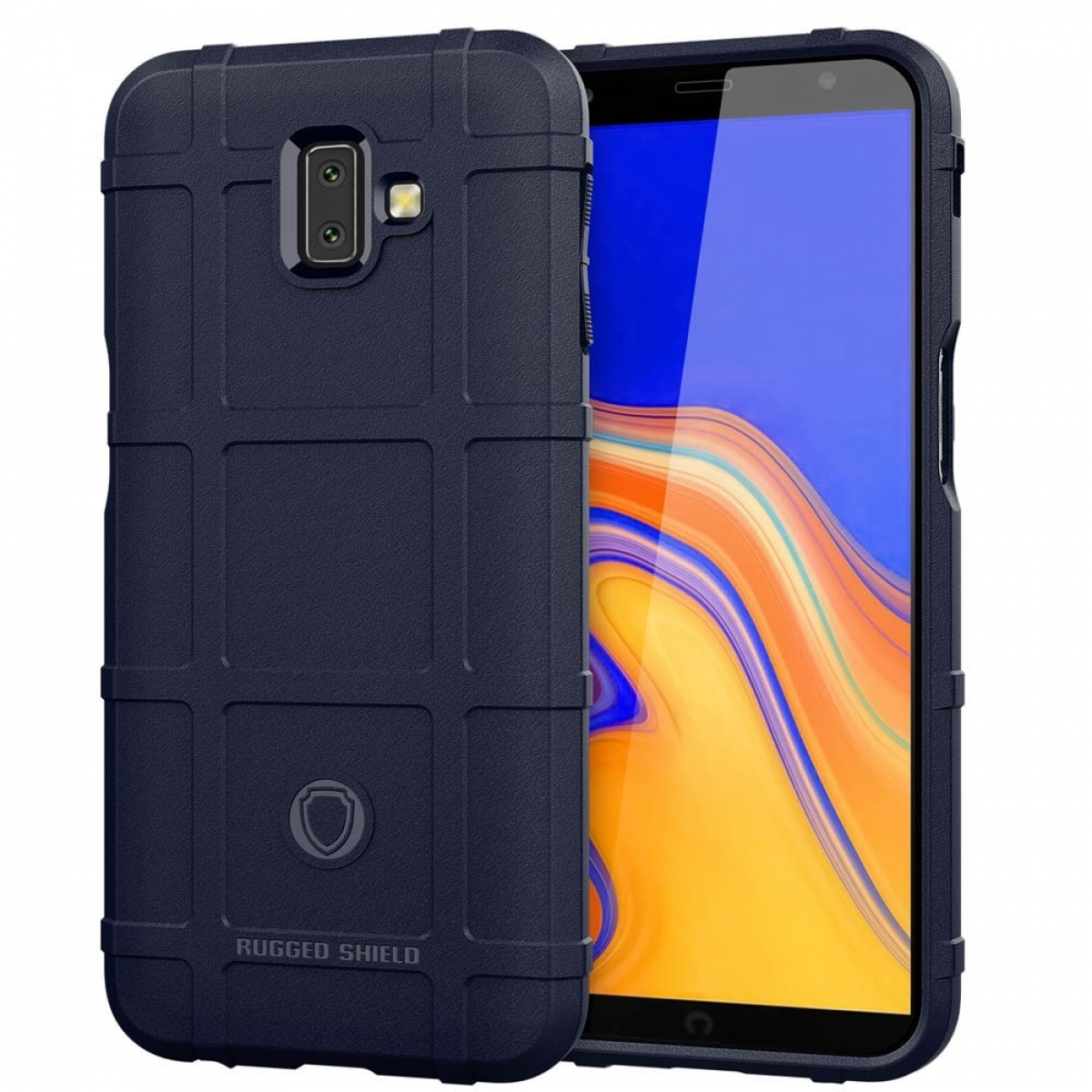 CASEONLINE Rugged - Samsung, Backcover, Galaxy Blau, J6 Blau (2018), Plus