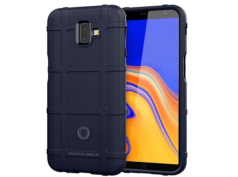 Blau, J6 Samsung, - Blau Galaxy Plus CASEONLINE Rugged Backcover, (2018),