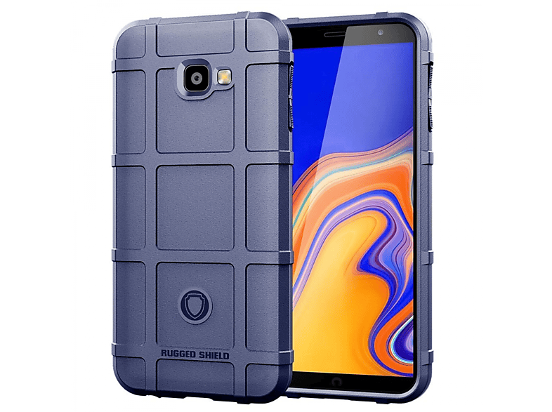CASEONLINE Rugged J4 Galaxy Samsung, Backcover, Plus - (2018), Blau, Blau